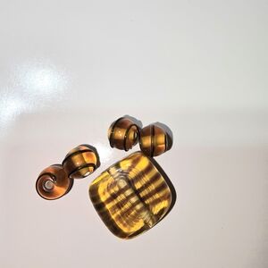 Amber Glass Bead Set